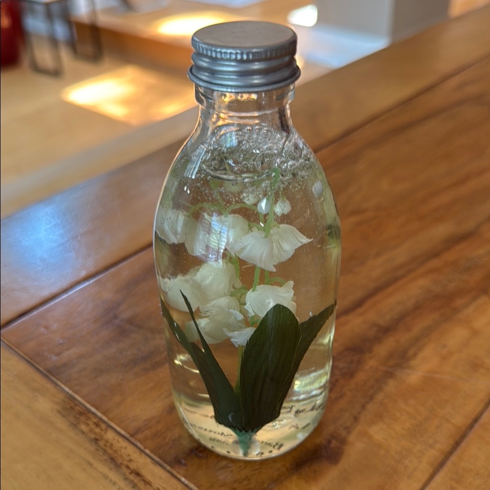 Vintage Glass Bottle Lily of the Valley Bubble Bath